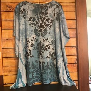 Susan Lawrence Silver Blue 1x Top